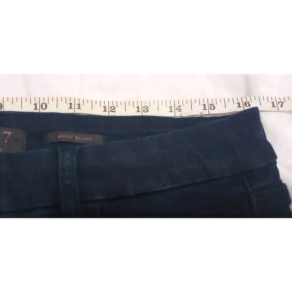 JEN 7 BY 7 FOR ALL MANKIND ANKLE Skinny Women Sz 12 New Stretch High-rise Blue - Picture 6 of 8